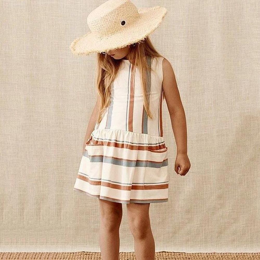 Marina Striped Sleeveless Dress